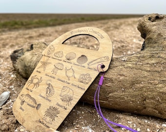 Beach Exploration Bucket: Rockpool Creatures Engraved - Wrist Lanyard