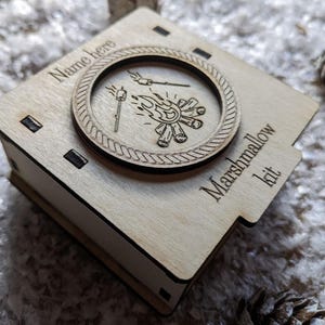 Personalisiertes Marshmallow-Röstset, Mini-Lagerfeuer-Geschenkbox, Gemütliche Abendaktivität, Familiengeschenk