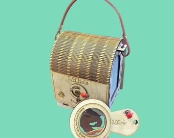 Wooden Bug box, Critter cage - Child Size with Mesh Viewing Windows