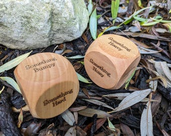 Nature Scavenger Hunt Dice - Large Beech Wood Blocks for Kids