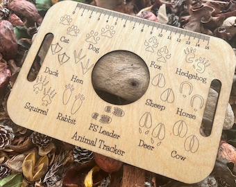 Animal Track Identification Board: Birch Plywood Tracker Tool