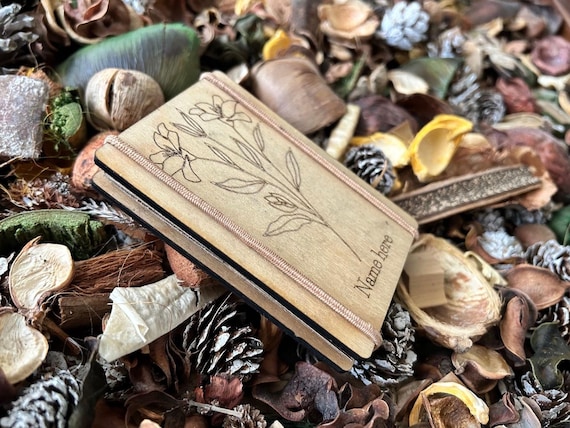Mini Birch Wood Flower Press - Portable, Personalized Gift