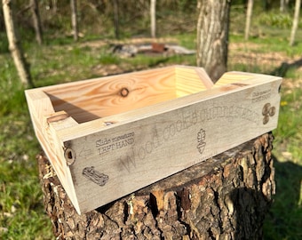 Wood Cookie Cutting Station: Forest School Tool with Slide Guide
