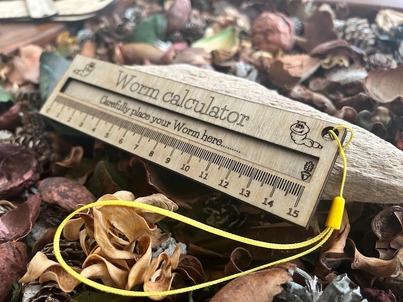 Inflatable Inchworm Calculator Worm Measuring Calculator Ruler: Birch Plywood, Wrist Strap ...