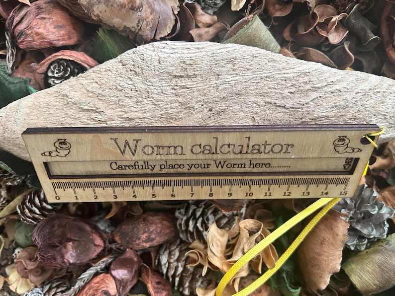 Inflatable Inchworm Calculator Worm Measuring Calculator Ruler: Birch Plywood, Wrist Strap ...