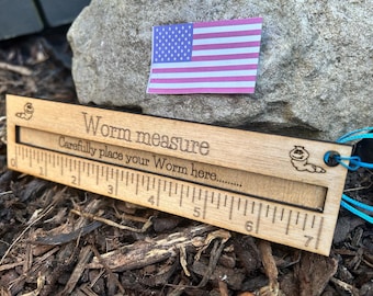 Wooden Kids Ruler: Worm Measuring Tool - Eco-Friendly Birch Wood