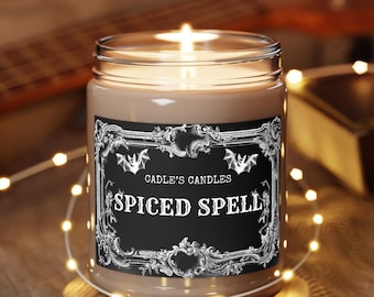 Spiced Spell - Fall Candle | Halloween Scented Candle | Brown Sugar, Cinnamon, Vanilla, Pralines | Cozy Autumn Home Decor