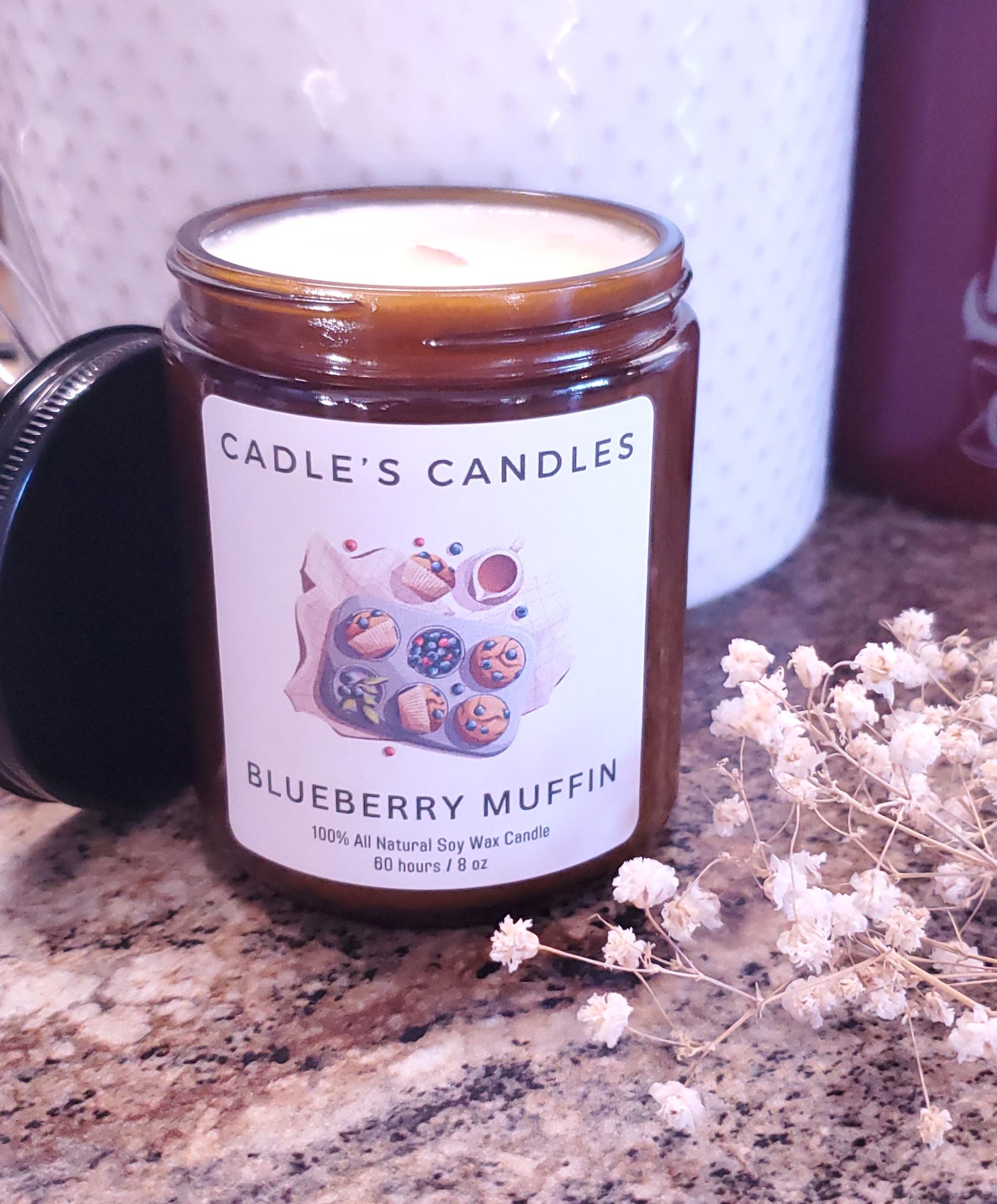 Handmade Blueberry Muffin Soy Candle, Scented Candle for Home