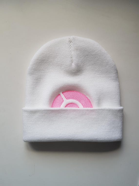 Dawn white cosplay embroidered beanie hat kawaii trainer hat