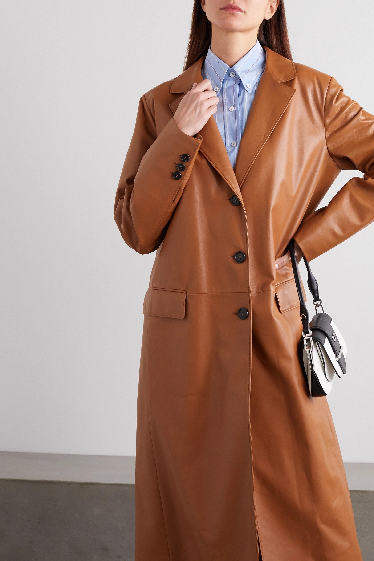 Tanja - Elegant Leather Trench Coat for a Classic Style main image 0