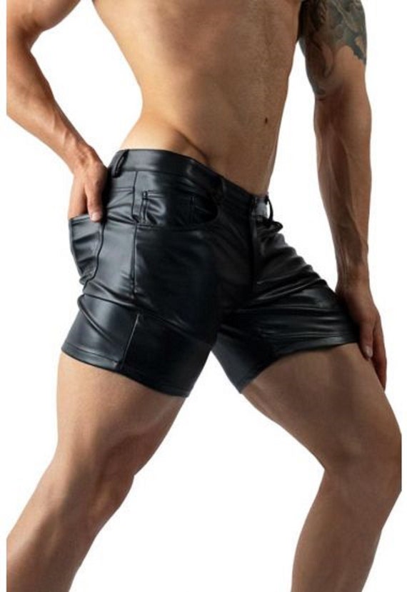 Mens Leather Shorts Real Sheep Leather 