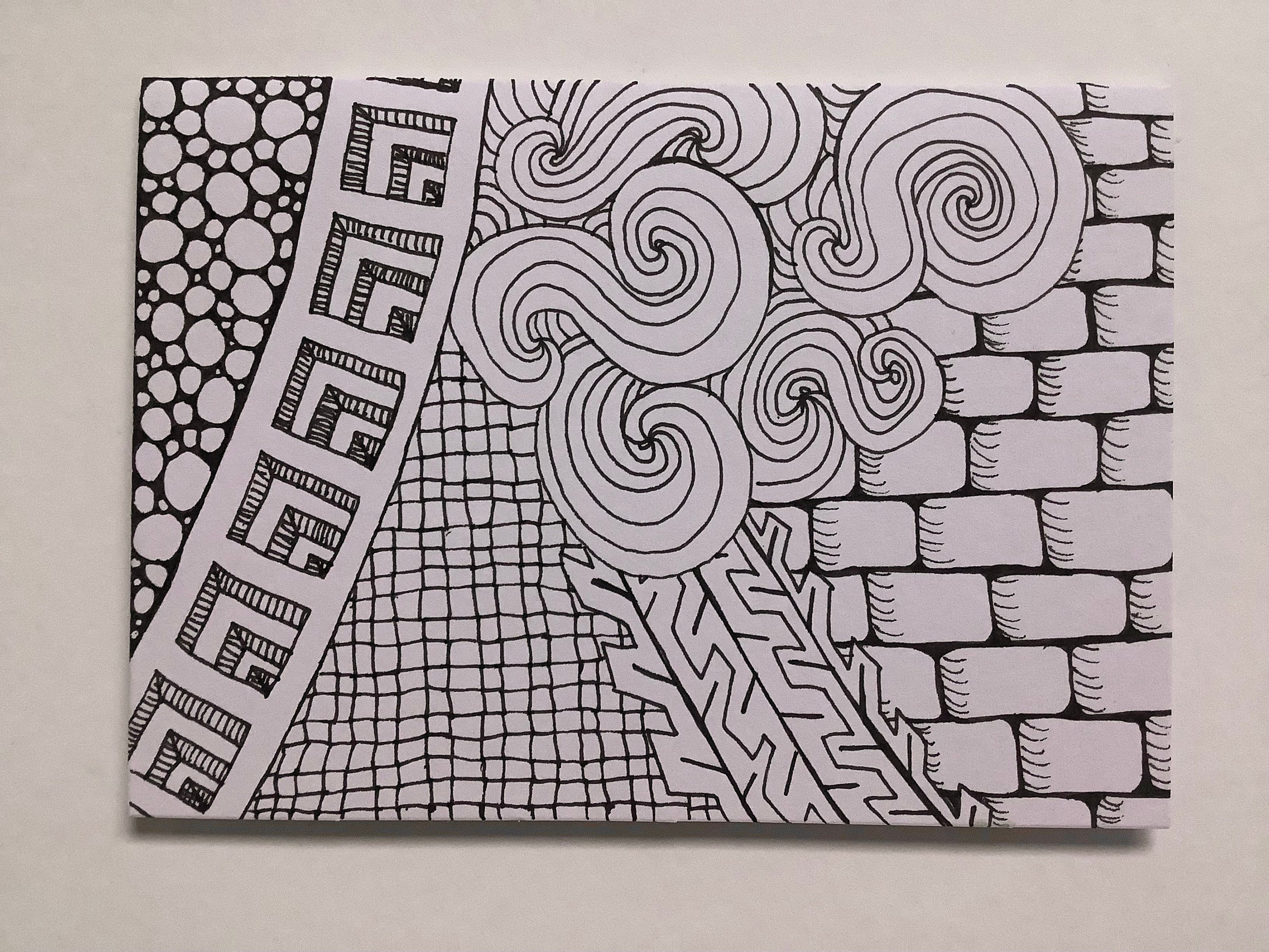 Zentangle Greeting Cards set of 2 - Etsy