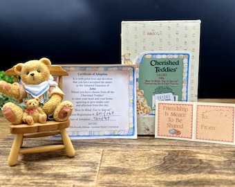 1996 Enesco Cherished Teddies John Bear In Mind, You're Special 141283 with Box