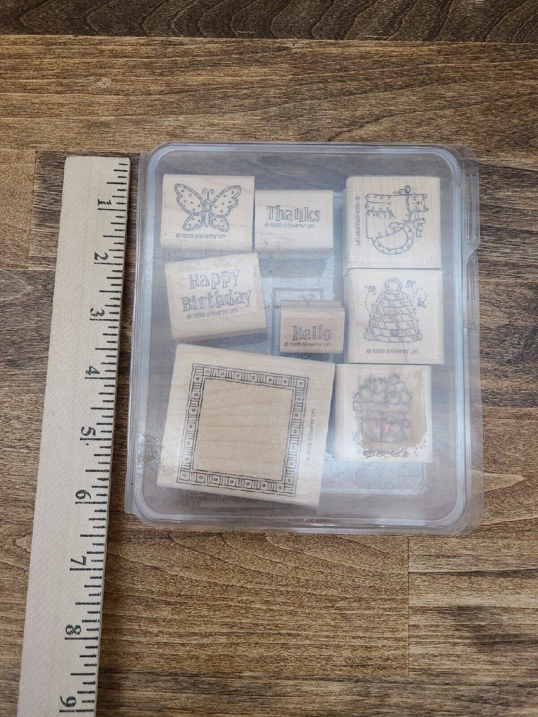 1999 Stampin up Wood Mount Rubber Stamps cute Framed - Etsy