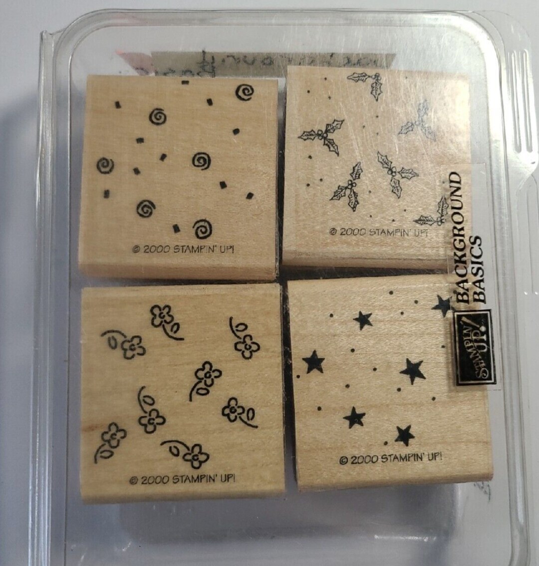 Stampin up Wood Mounted Rubber Stamps 2000 Background Basics - Etsy