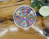 Vintage Imari Ware Japan 2 Teir Decorative Plates With Stand Mid Century Decor