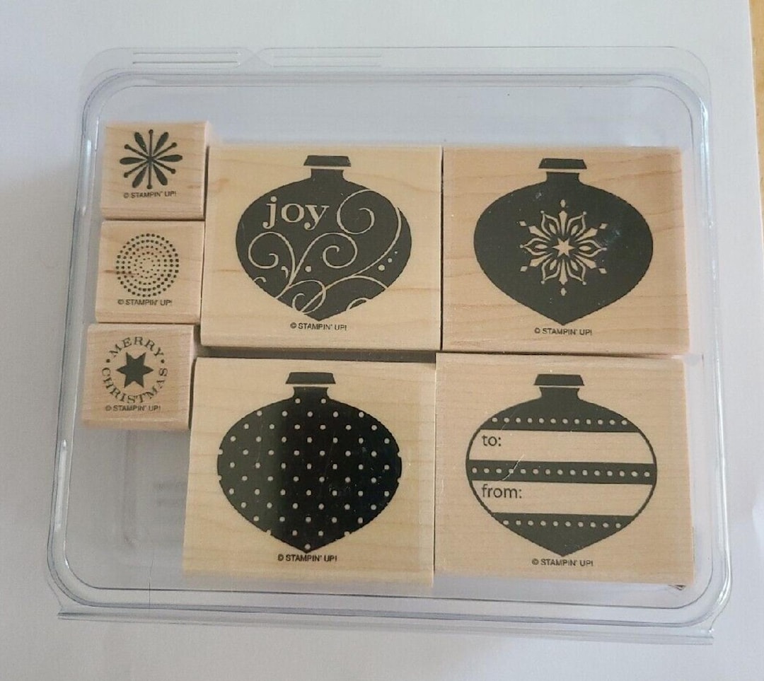 Stampin up Wood Mounted Rubber Stamps Delightful Decorations - Etsy