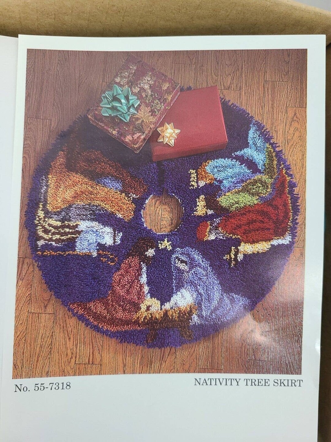 Herrschners® Nativity Tree Skirt Latch Hook Kit Complete in Etsy