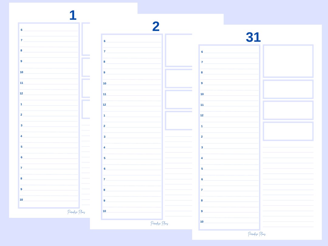 Semi-dated Daily Planner Printable | Hourly Planner | Daily Agenda ...