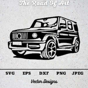 Suv SVG 4x4 G63 Cutting machine files for Cricut Silhouette Clipart Vector images Digital download EPS DXF