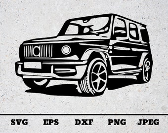 Suv SVG 4x4 G63 Cutting machine files for Cricut Silhouette Clipart Vector images Digital download EPS DXF