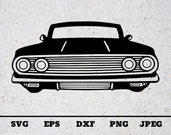 Classic car SVG, Lowrider, Vector Designs for Cricut, Clipart, Silhouette, Cut files EPS DXF, Instant download