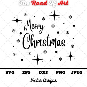 Merry Christmas SVG Cut files for Cricut & Silhouette Digital download for cutting machines Santa claus