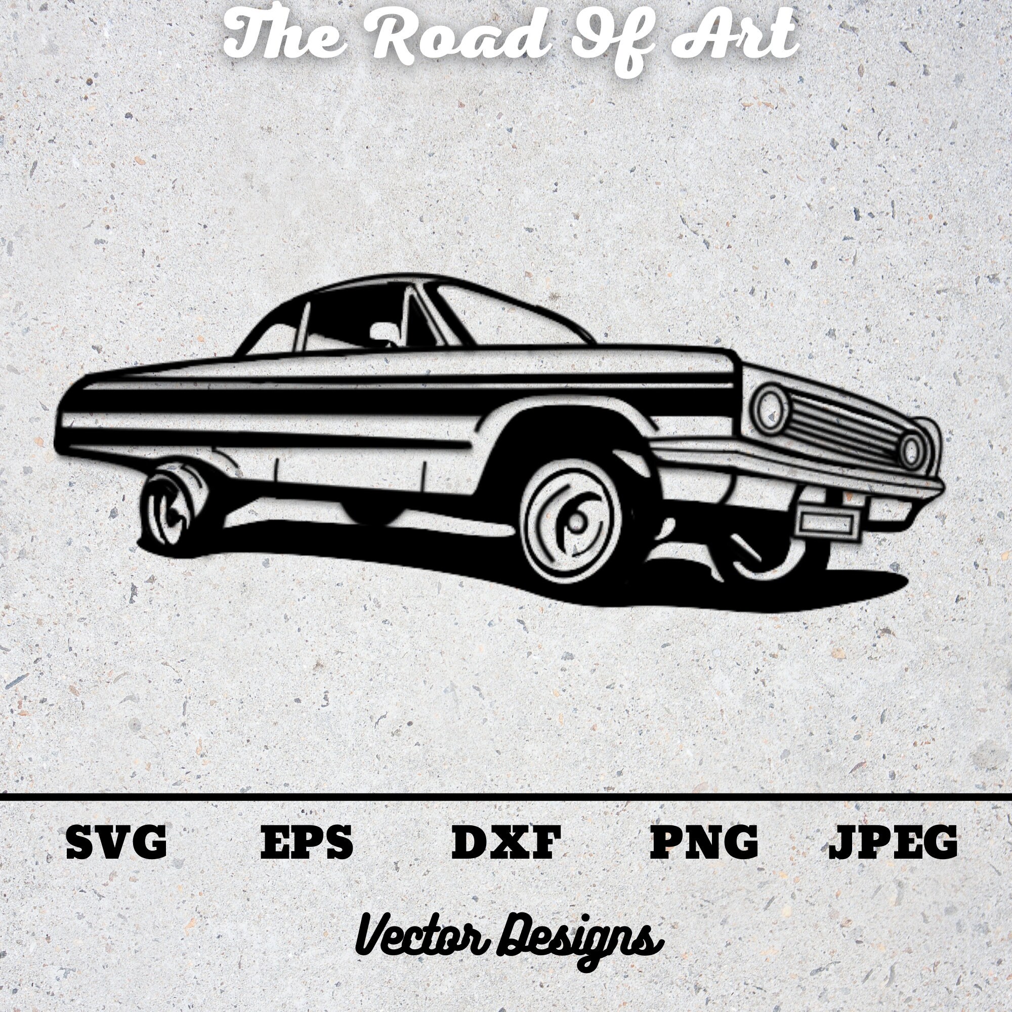 Lowrider Car SVG Cut Files for Cricut & Silhouette Digital