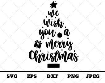 Merry Christmas SVG Cut files for Cricut & Silhouette, Digital download ...