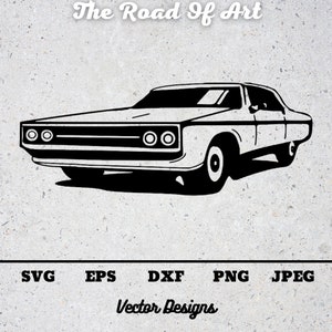 Old car drawing SVG Vector files for Cricut Silhouette Clipart EPS DXF Digital download Cut files Lowrider
