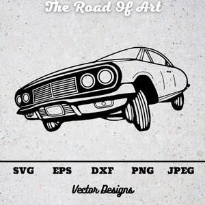 Car SVG Cut files for Cricut Silhouette Clipart Cutting machines Vector DXF EPS Instant download Old car