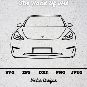 Electric car SVG Cut files for Cricut Clipart Silhouette Vector designs EPS DXF Png Jpeg Digital download