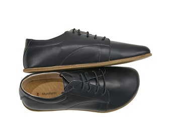 Handmade Nubuck Leather Barefoot Sneakers - Wide Toe Box, Zero Drop