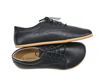 Handmade Nubuck Leather Barefoot Sneakers - Wide Toe Box, Zero Drop
