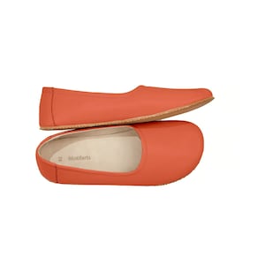 Handgefertigte Burgunder Leder Ballerinas: Barfuß Schuhe