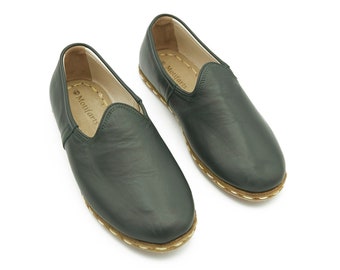 Handmade Leather Yemeni Shoes: Turkish Comfy Slip-Ons