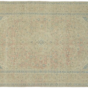 9x13 Turkish Beige Decorative Rug -  Oriental Large Area Rug -  Oversize Vintage Home Decor Rug - Saloon Rug - Dining Room Rug