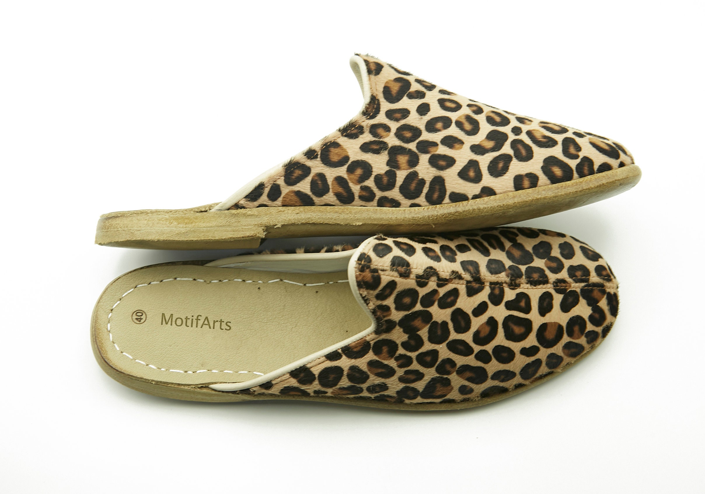 Leopard Slip Ons Etsy