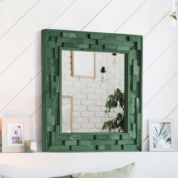 装飾的な木製フレームのミラー　トルコ製 装飾的な木製フレームのミラー トルコ製 貝殻 インテリア 壁掛け