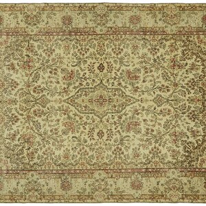 9x12  Antique Beige Oversize Large Area Rug - Handmade Turkish Decorative Floral Rug - Home Decor Living Room Rug
