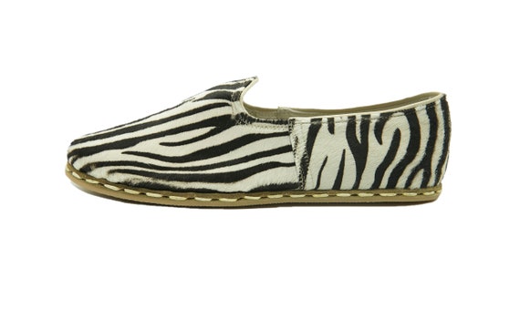 Zebra Yemeni Shoes , Women's Shoes , Turkish Handmade