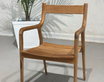 Natuurlijke Old School houten stoel - Outdoor Patio Chair- Vintage High Seated Chair - Indoor Decorative Chair - Authentieke ergonomische stoel