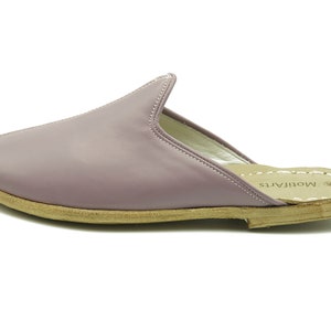Purple Color Organic Slippers , Yemeni Slippers , Women&#39;s Slip-On&#39;s , Comfy Slippers , Handmade Flat Slippers , Wedding&#39;s Day Gift