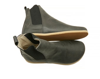 Women's Handmade Leather Barefoot Chelsea Boots - Zero Drop Ankle Boots