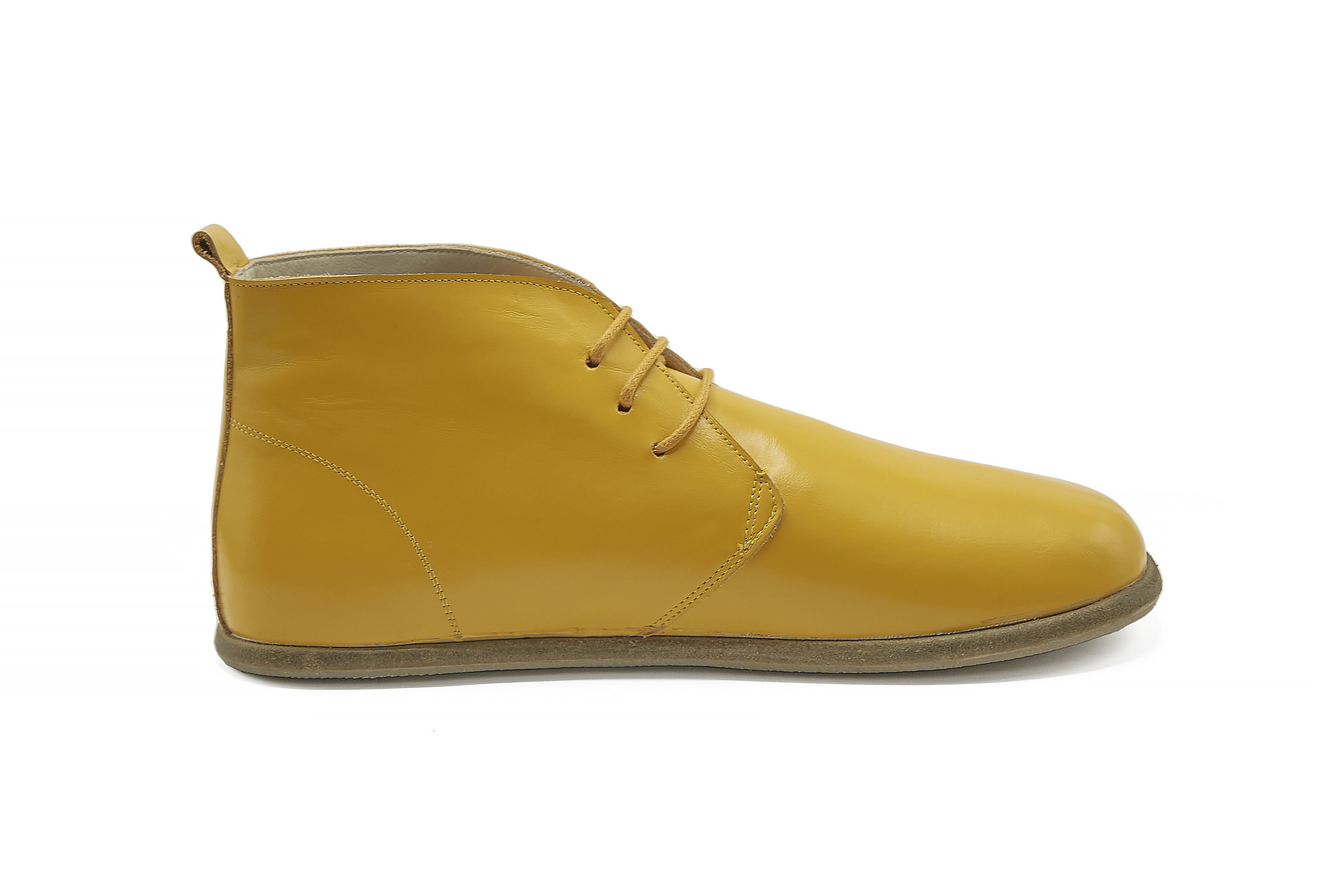 Women s Barefoot Oxford Mustard Ankle Boots Wide Toe Box Leather Sole Handmade Boots Gift for Her Daily Basis Use Winter Boots