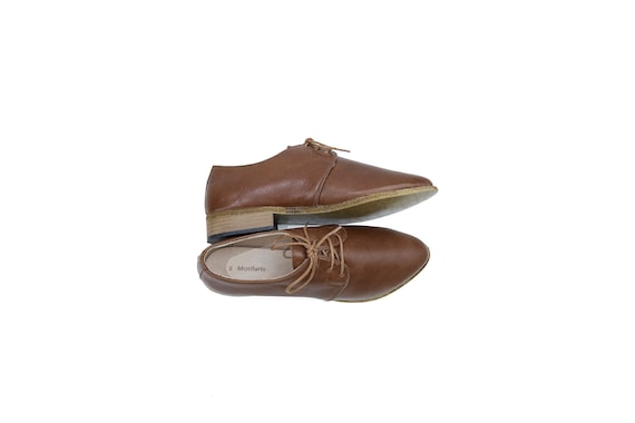 comfy brown dress shoes Men's Handmade Leather Oxford - Barefoot Shoes brown dress shoes