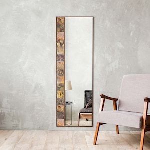 Rustic Travertine Stone Mirror, Gorgeous Statement Mirror Rustic Travertine Stone Mirror, Gorgeous Statement Mirror