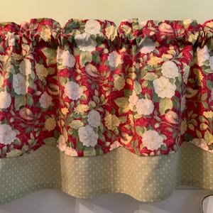 Birds and flowers spring summer valance
