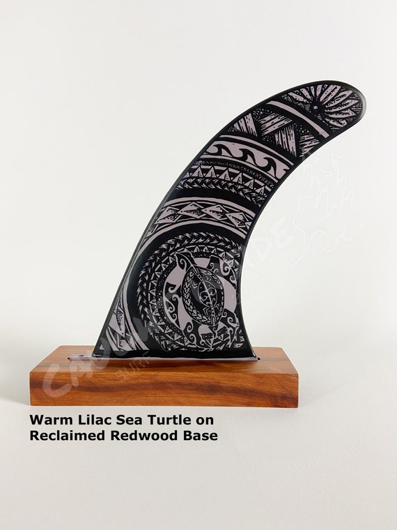 Surfboard Fin Hawaiian Sea Turtle Hand Painted Reproduction - Etsy