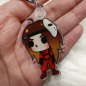 Valkyrae custom Funko Pop Keychain- Among Us